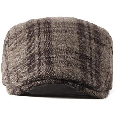 Newsboy Caps 2 Pack Men's Cotton Flat Cap Ivy Gatsby Newsboy Hat - G - C218M042GLM $12.50