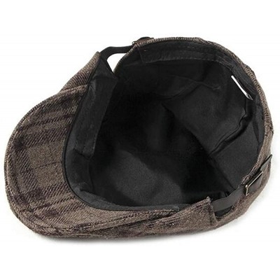 Newsboy Caps 2 Pack Men's Cotton Flat Cap Ivy Gatsby Newsboy Hat - G - C218M042GLM $12.50