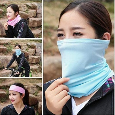 Balaclavas 6 Pieces Sun UV Protection Face Mask Neck Gaiter Windproof Scarf Sunscreen Breathable Bandana Balaclava - Solid - ...