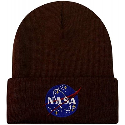 Skullies & Beanies Sk901 NASA Winter Ski Beanie Hat - Burgundy - C318MD4MIOD $13.85