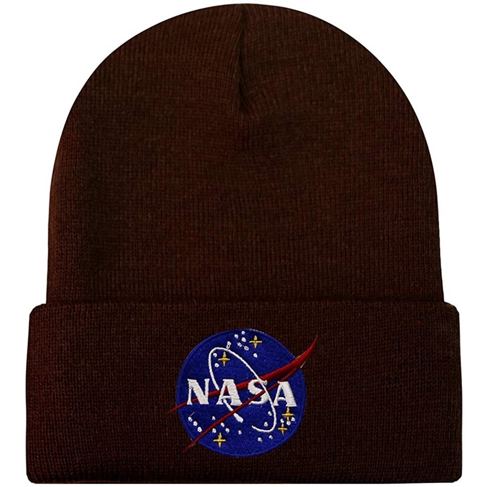 Skullies & Beanies Sk901 NASA Winter Ski Beanie Hat - Burgundy - C318MD4MIOD $13.85