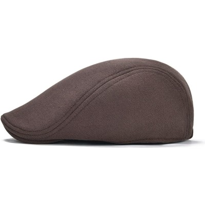 Newsboy Caps Men's Cotton Flat Ivy Gatsby Newsboy Driving Hat Cap - Style2-brown - CL1803863M5 $13.75