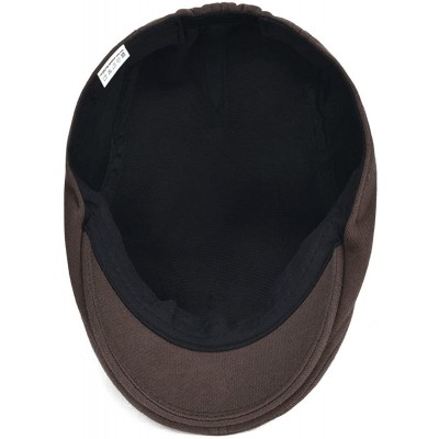 Newsboy Caps Men's Cotton Flat Ivy Gatsby Newsboy Driving Hat Cap - Style2-brown - CL1803863M5 $13.75