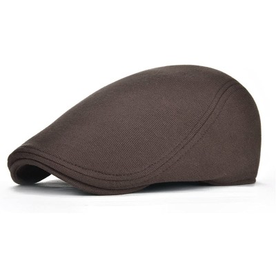 Newsboy Caps Men's Cotton Flat Ivy Gatsby Newsboy Driving Hat Cap - Style2-brown - CL1803863M5 $13.75