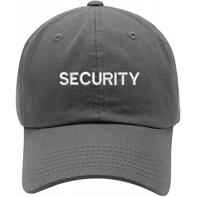 Baseball Caps Security Text Embroidered Low Profile Soft Crown Unisex Baseball Dad Hat - Vc300_charcoal - CO18RXOH96H $12.17