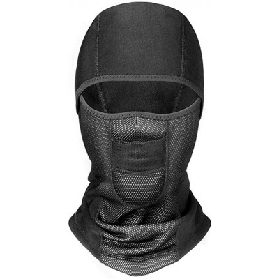 Balaclavas Winter Ski Mask Balaclava Mens Women- Wind-Resistant Face Mask-Black - CD18KINGQ9N $29.27