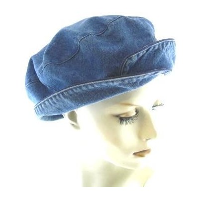 Bucket Hats Denim Double Beret - CF111OMPCUN $21.05