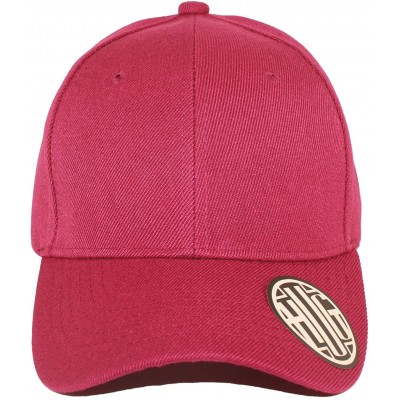 Baseball Caps ( Pack of 12 ) Classic Premium Baseball Cap Adjustable Size Plain Hat Unisex - Burgundy - C41865DMC09 $41.81