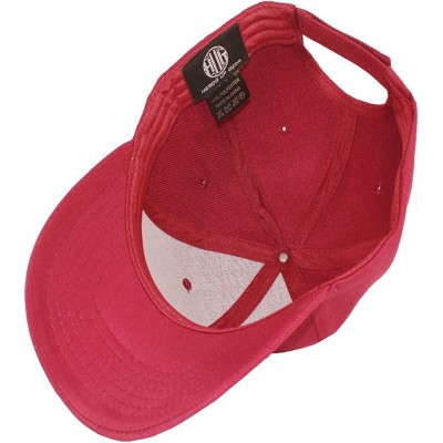 Baseball Caps ( Pack of 12 ) Classic Premium Baseball Cap Adjustable Size Plain Hat Unisex - Burgundy - C41865DMC09 $41.81