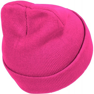 Skullies & Beanies Solid Color Long Beanie - Carmine Red - C411Y94XKWP $8.33