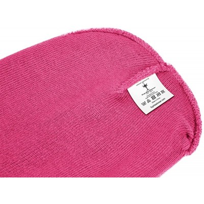 Skullies & Beanies Solid Color Long Beanie - Carmine Red - C411Y94XKWP $8.33