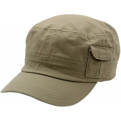 Baseball Caps Cadet Army Cap - Military Cotton Hat - Khaki2 - C612GW5UUXP $7.92