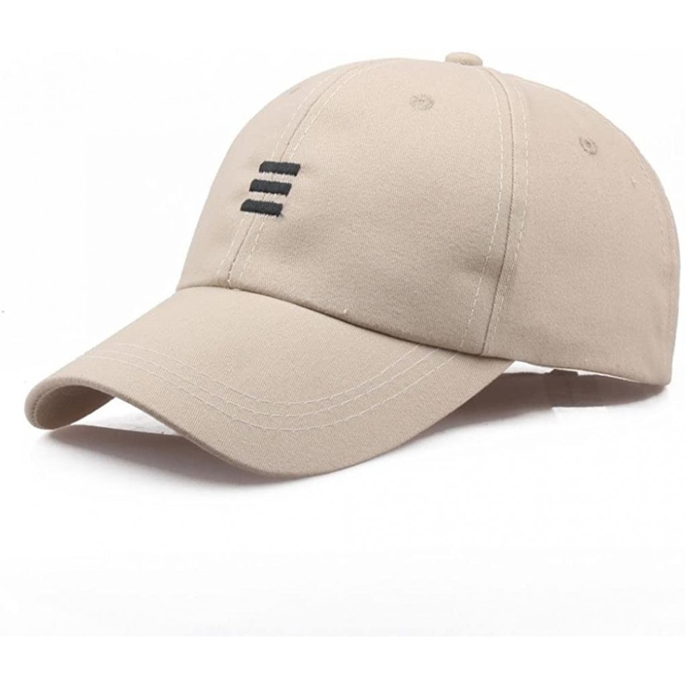 Baseball Caps Baseball Cap for Men Women - Classic Cotton Dad Hat Plain Cap Low Profile (Beige) - CT18EAXQ33E $10.22