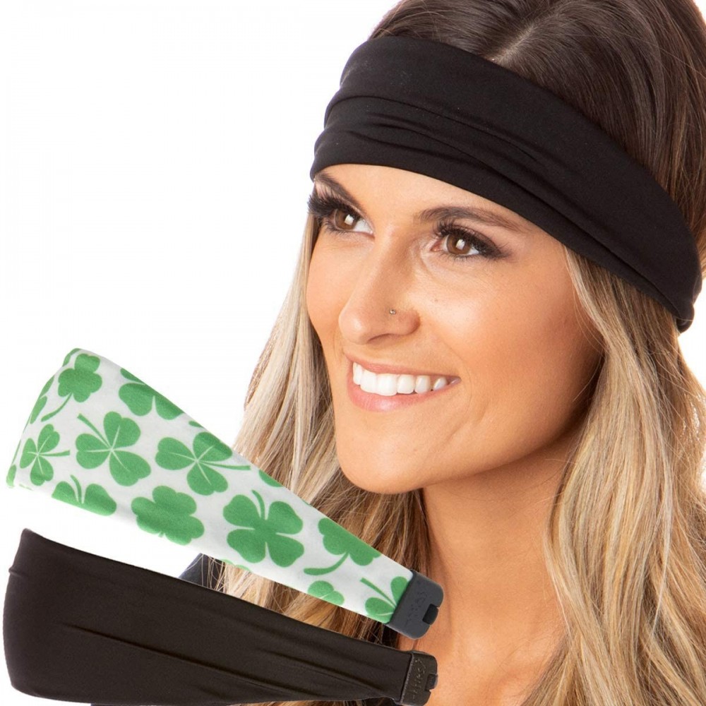 Headbands Irish Green Headband St Patricks Day Accessories Clover Shamrocks Headband Xflex Gift Packs - C0194U8ADH9 $15.47