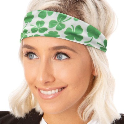 Headbands Irish Green Headband St Patricks Day Accessories Clover Shamrocks Headband Xflex Gift Packs - C0194U8ADH9 $15.47