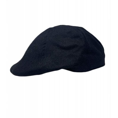 Newsboy Caps Women Men Unisex Woolen Duck Bill Ivy Cap with Elastic Band(Black) - Black - C118Q99WTCZ $28.46