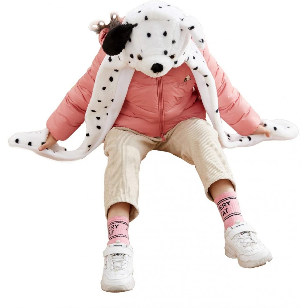 Skullies & Beanies Funnie Dalmatian Bolt Animal Hats Gloves Scarf 3 in 1 Set Hood Toy - CO11QMELB7L $11.97