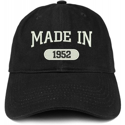 Baseball Caps Made in 1952 Embroidered 68th Birthday Brushed Cotton Cap - Black - CF18C9D4ZCE $15.91