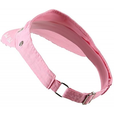 Visors Beach Club Frayed Visor - Pink - C2112B77T0V $10.25