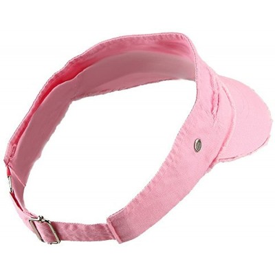 Visors Beach Club Frayed Visor - Pink - C2112B77T0V $10.25