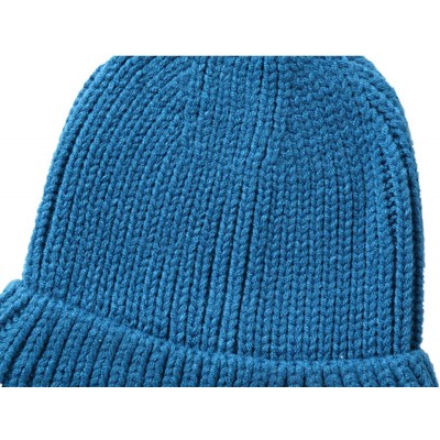 Skullies & Beanies Women Men Skull Hat Winter Cuff Beanie Soft Warm Knit Cap Watch Hat - Blue - CV18ZK26OEQ $10.39