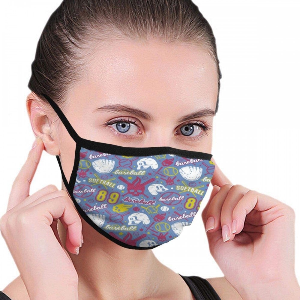 Balaclavas Mouth Masks for Dust Protection Anti Face Mask Washable Earloop Mask Blue Mandala - Mask Skull Baseball 20 - CL197...