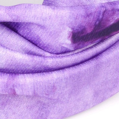 Balaclavas Balaclava Neck Gaiters Face Scarf Unisex Headwear Stretchy Bandana Dust Scarf Headbands - Purple Tie Dye - CC198SL...