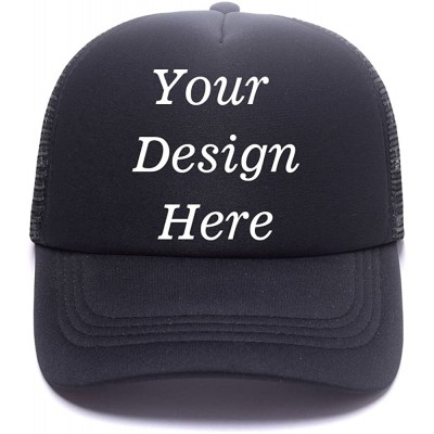 Baseball Caps Classic Cotton Adjustable Baseball Plain Cap-Custom Hip Hop Dad Trucker Snapback Hat - T-black - CY17Y0OTIZ8 $1...