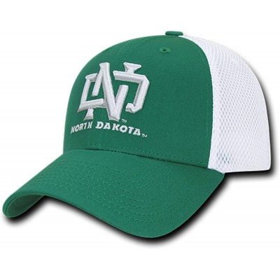 Baseball Caps University of North Dakota UND Fighting Sioux Mesh Structured Flex Baseball Fitted Ball Cap Hat - CH18D66SLXN $...