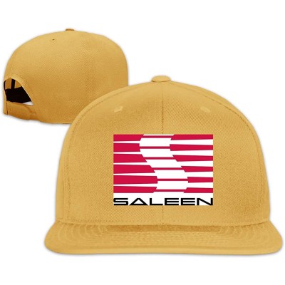 Baseball Caps Mens Saleen Logo A Flat-Brim Cap Adjustable Freestyle Hats - Yellow - C918WM6I2OG $26.09