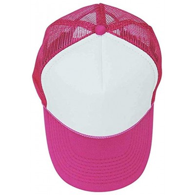 Baseball Caps Custom Ponytail Baseball Cap Personalized Messy Bun Hat Mesh Visor Trucker Hat - Trucker Rose - CI18HCXUH2A $8.85