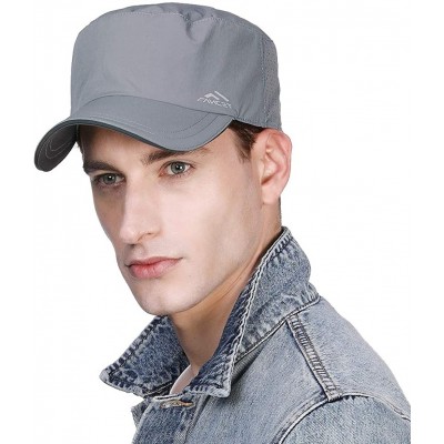 Baseball Caps Unisex Adjustable Large Head Strapback Army Military Combat Hat Baseball Cadet Cap 56-64cm - Grey_00657 - CV18Q...