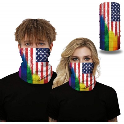 Balaclavas Camouflage American Flag Print Balaclava Bandana Neck Gaiter Scarf Headband - National Flag - C1198CEQC6T $10.13