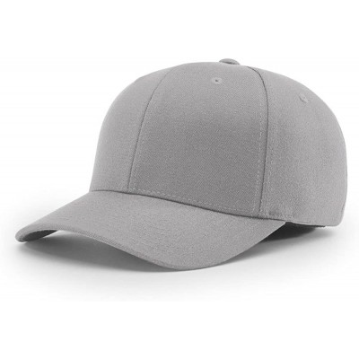 Baseball Caps 185 Twill R-Flex Blank Baseball Cap FIT HAT - Grey - CK1873MZ0AI $10.50