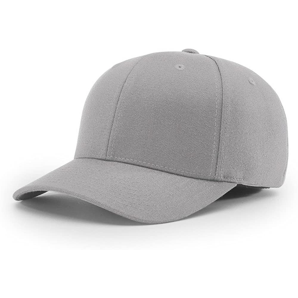 Baseball Caps 185 Twill R-Flex Blank Baseball Cap FIT HAT - Grey - CK1873MZ0AI $10.50