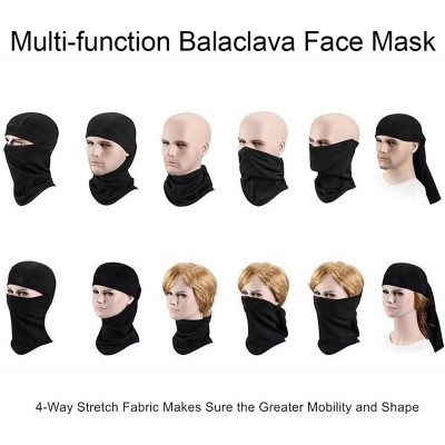Balaclavas Neck Warmers Face Scarf Balaclava Ski Mask -Cold Weather Ski Face Mask - To-black - CR18ADXHR25 $7.56