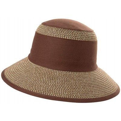 Sun Hats Packable UPF Straw Sunhat Women Summer Beach Wide Brim Fedora Travel Hat 54-59CM - 00770_coffee(with Face Shield) - ...
