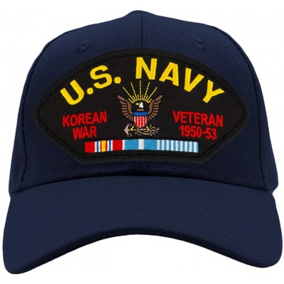 Baseball Caps US Navy - Korean War Veteran Hat/Ballcap Adjustable One Size Fits Most (Multiple Colors & Styles) - Navy Blue -...