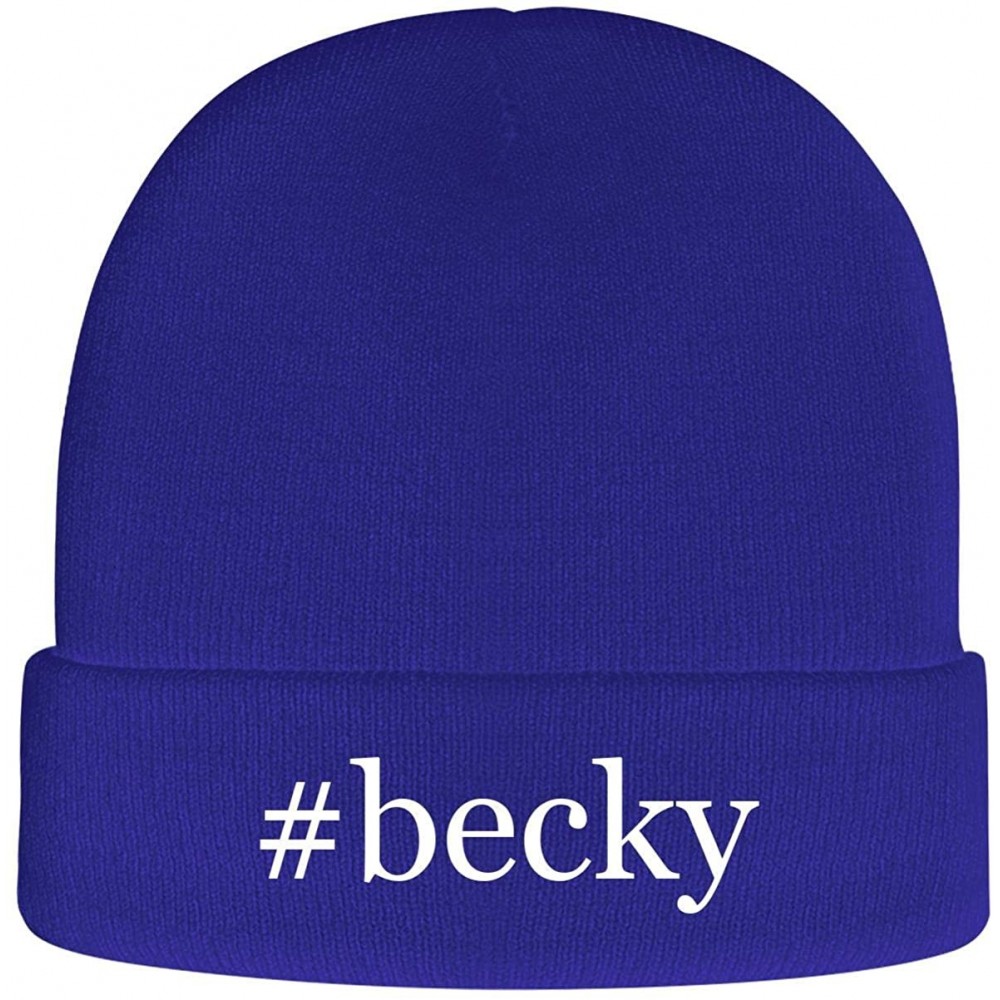 Skullies & Beanies Becky - Hashtag Soft Adult Beanie Cap - Blue - CQ18AXI8NEH $22.84