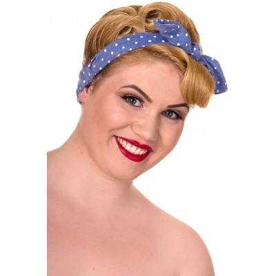 Headbands Lost Queen Retro Headband - Blue - CD12MYHDP1Q $10.37