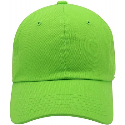 Baseball Caps Baseball Cap for Men Women - 100% Cotton Classic Dad Hat - Lime - CD18EE5QSS0 $8.10