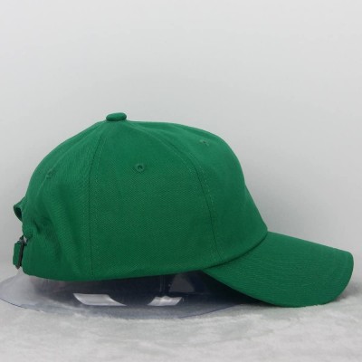 Baseball Caps Cotton Plain Baseball Cap Adjustable .Polo Style Low Profile(Unconstructed hat) - Green - CJ182YMD2I3 $9.83