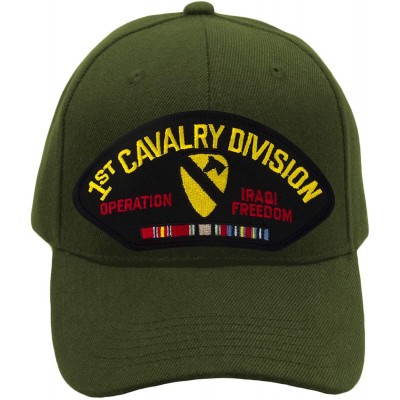 Baseball Caps First Cavalry Division - Operation Iraqi Freedom Hat/Ballcap Adjustable One Size Fits Most - Olive Green - CZ18...