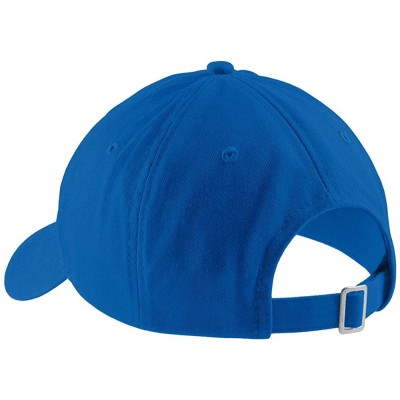 Baseball Caps Nah Embroidered Brushed Cotton Dad Hat Cap - Royal - CO17YHK9MQ9 $21.51