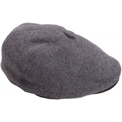 Newsboy Caps Mens Fitted Gatsby Winter Wool Cap - Grey - CV12MZGKHHN $62.90