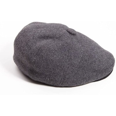 Newsboy Caps Mens Fitted Gatsby Winter Wool Cap - Grey - CV12MZGKHHN $62.90