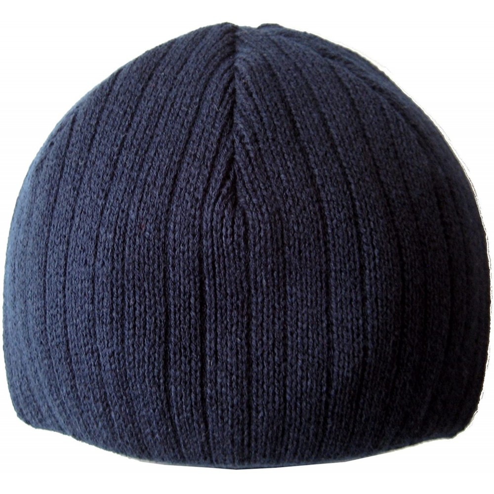 Skullies & Beanies Winter Hat for Men Warm Winter Beanie Skully Fit Winter Ski Hat M-192 - Navy Blue - CX11B2NO3A3 $9.93