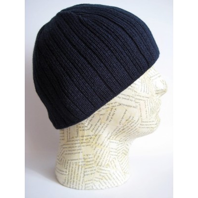 Skullies & Beanies Winter Hat for Men Warm Winter Beanie Skully Fit Winter Ski Hat M-192 - Navy Blue - CX11B2NO3A3 $9.93