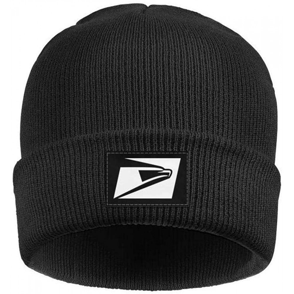 Skullies & Beanies Adult Stretchy Solid Color Knit Beanies Hats USPS-United-States-Postal-Service-Logo-Headwear for Mens Wome...