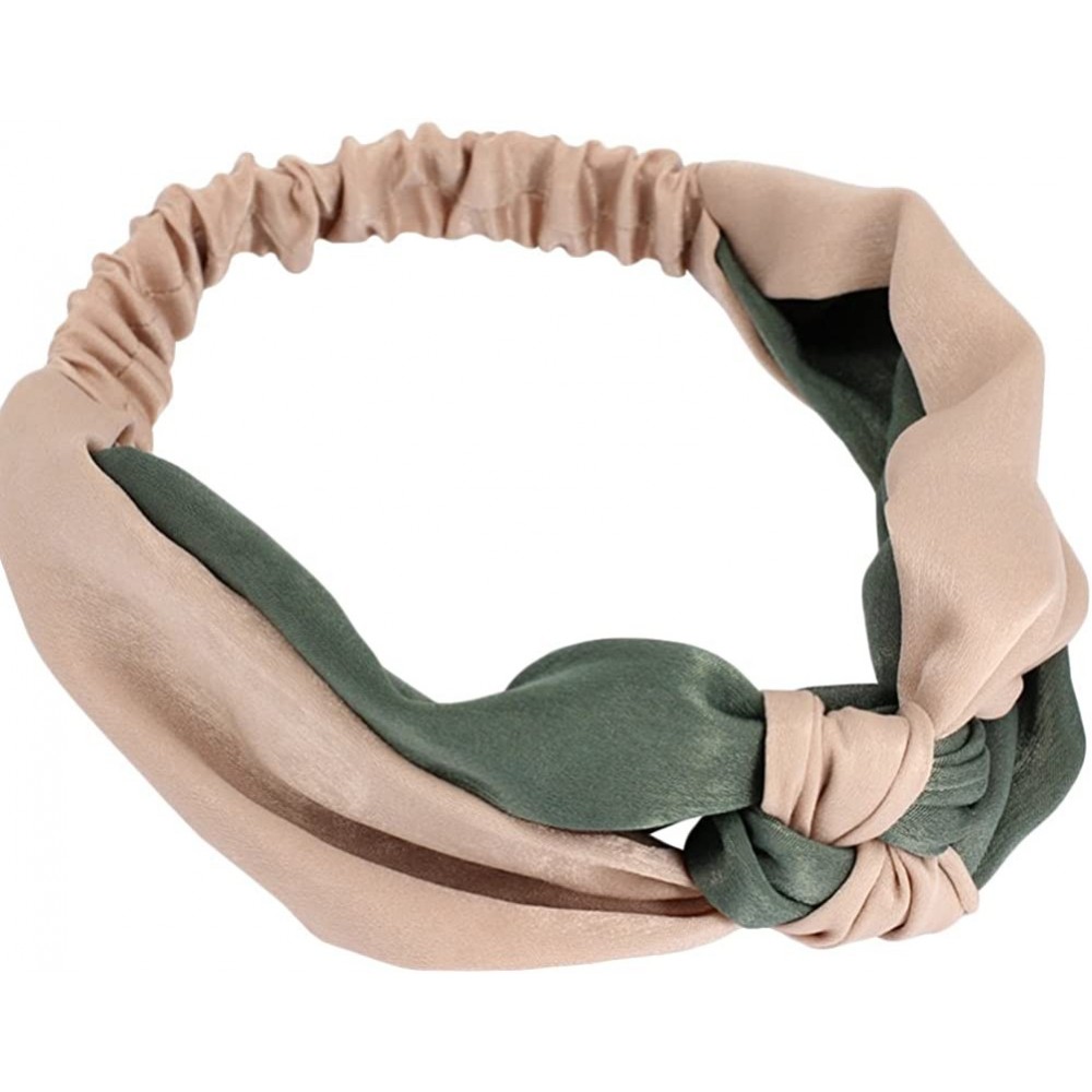 Headbands Women's Fashion Elastic Twisted Headband Wide Yoga Hair Band Head Wrap - Color 2 - CY1805ATSM0 $8.65